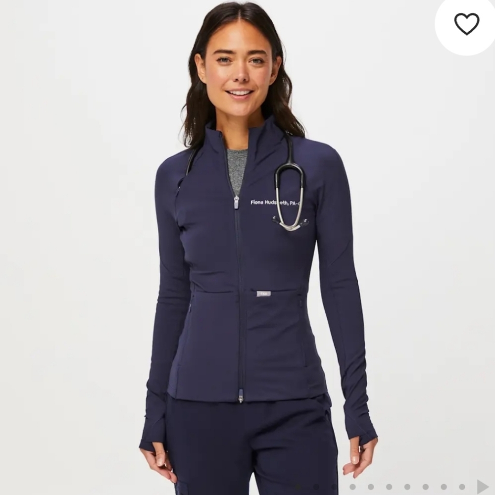 Figs Women's On-Shift ContourKnit Jacket L Navy